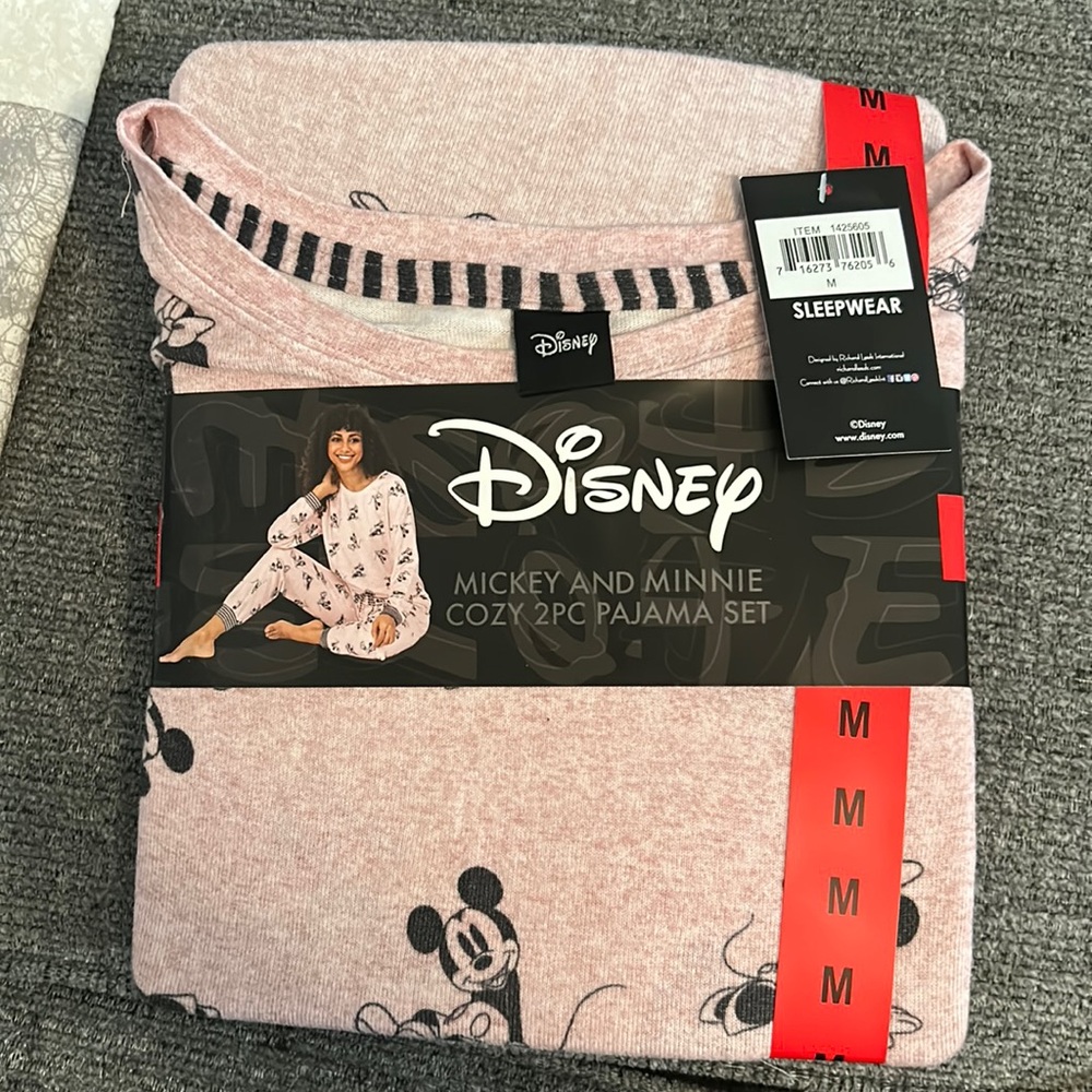 Pink Mickey and Minnie PJ set